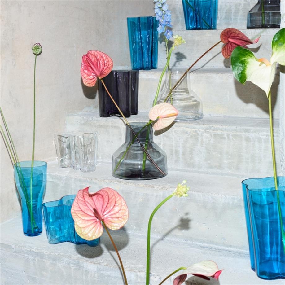 Solare Vase Tall 12x26cm Electric Blue